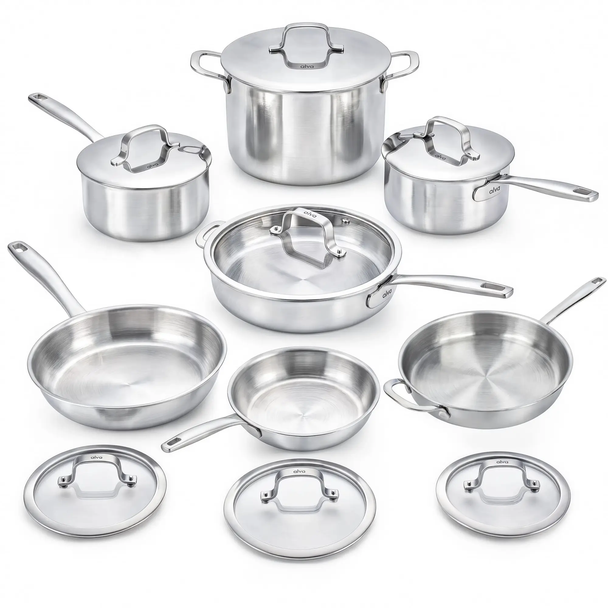 Alva Maestro 5-Ply Stainless Steel Cookware Set