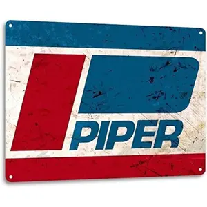 Piper Aircraft Logo Plane Jet Airplane Vintage Retro Wall Decor - 8"X12" Tin Metal Sign Gift Plaque