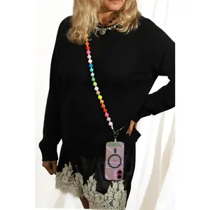 Hand-Knotted Wooden Bead Crossbody Phone Straps