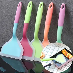 1/2/4 PCS Silicone Spatula heat resistant up to 446°F, non stick cooking utensil, Kitchen Gadgets, for kitchen and home cooking, designed for stirring and flipping during breakfast prep, pancake making, and family meals on the stove or grill