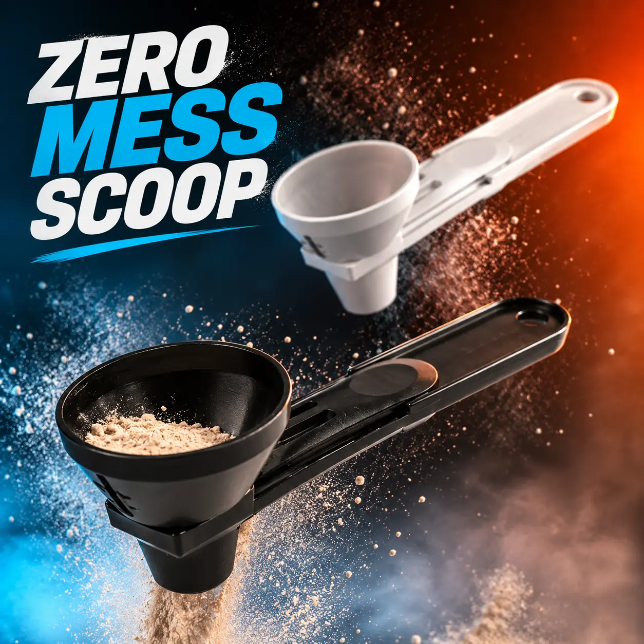 2pcs High Quality Scoop Protein Powder Sliding Spoon, Powder Funnel Scoop, Coffee Leak Proof Spoon ,Gift for Father's Day
