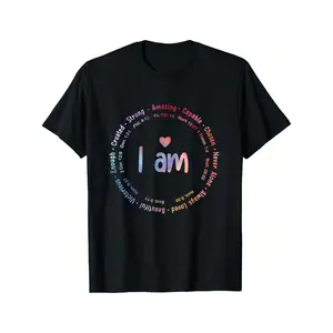 100% Cotton  Tie Dye I Am Inspiration Christian Religious Bible Verses T-Shirt