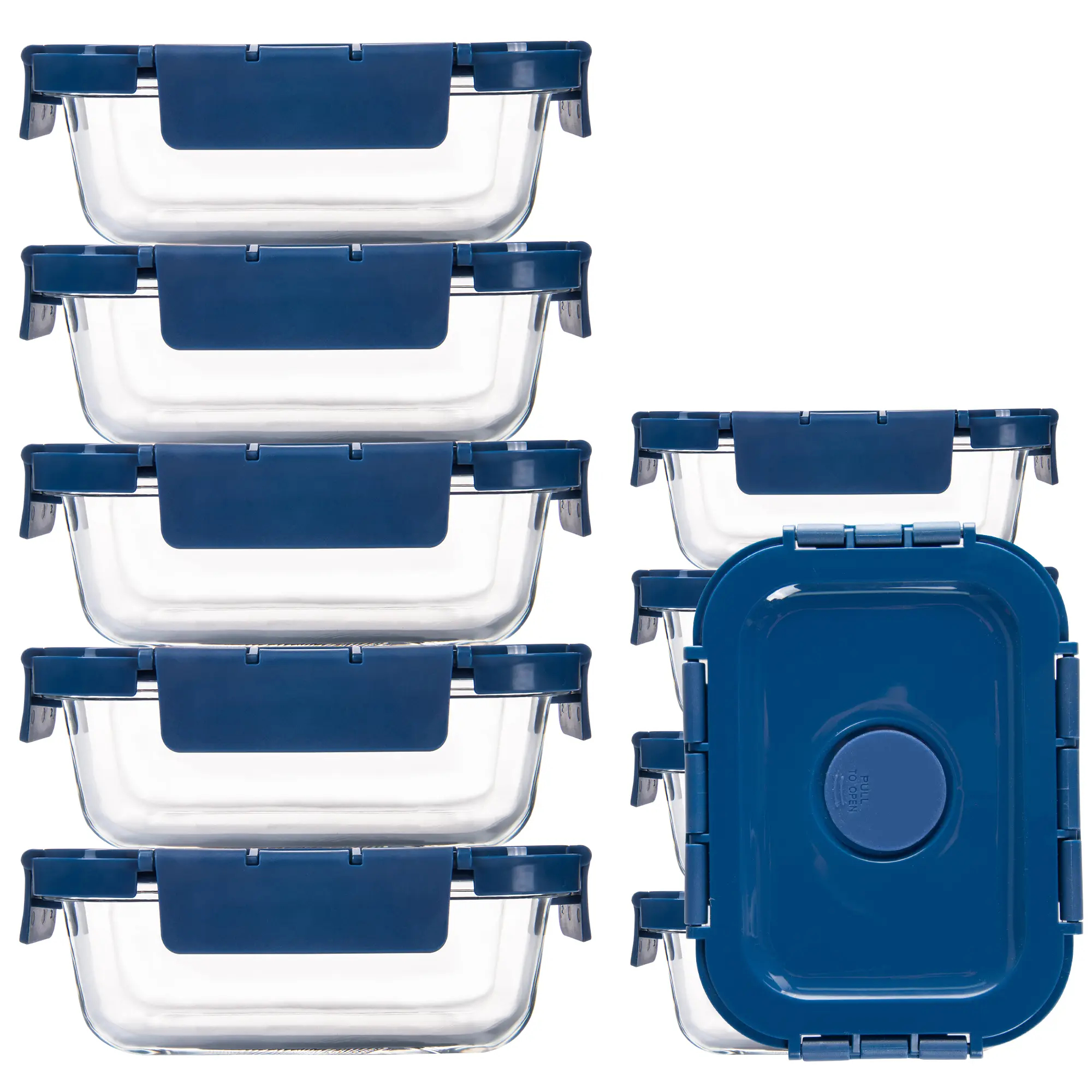 10 Pack Glass Meal Prep Containers with Steam Vent, Food Storage Containers with Airtight Lids, Dishwasher/Microwave/Oven/Freezer Safe Glass Containers for Leftovers Kitchen Utensils
