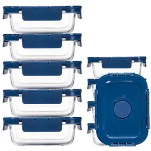 10 Pack Glass Meal Prep Containers with Steam Vent, Food Storage Containers with Airtight Lids, Dishwasher/Microwave/Oven/Freezer Safe Glass Containers for Leftovers Kitchen Utensils