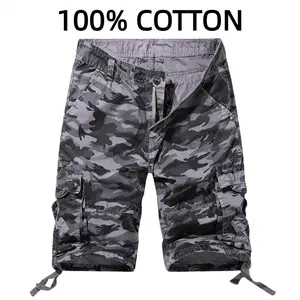 100% Cotton Cargo Shorts - Casual Multi-Pocket Work Shorts for Summer, Hiking, Outdoor, Travel - Loose Fit, Durable, Breathable Utility Shorts