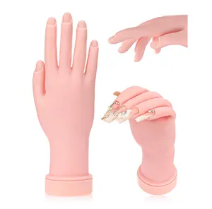 Practice Hand for Acrylic Nails Soft Touch Mannequin Hand for Nails, Flexible and Bendable Fake Hand for Nails for Nail Art Beginners