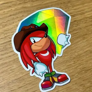 Knuckles holo detail vinyl sticker
