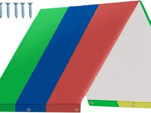 "INSTANT SAVINGS" Swing Set Replacement Tarp- 52" x 90" Kids Playground Roof Canopy, Replacement Sunshade Waterproof Trap Cover for Children Outdoor Sunproof (Green Blue red)