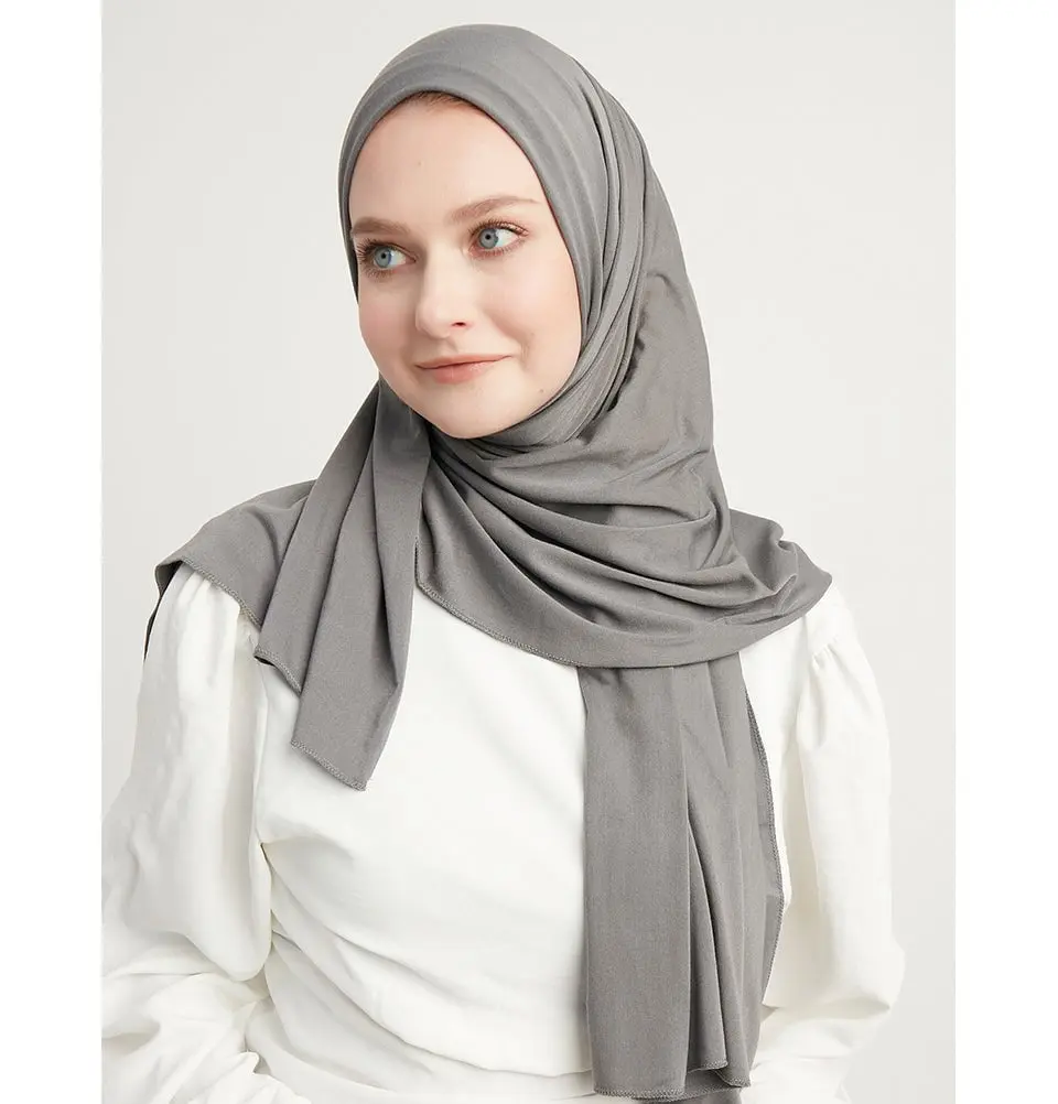 Modefa Premium Jersey Hijab Shawl - Grey