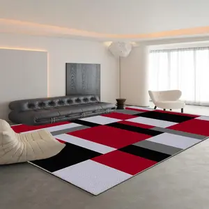 Geometric Pattern Area Rug, 1 Count Non-slip Soft Washable Area Rug, Decorative Floor Mat for Home Living Room Bedroom Hotel