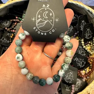 Moss agate bracelet
