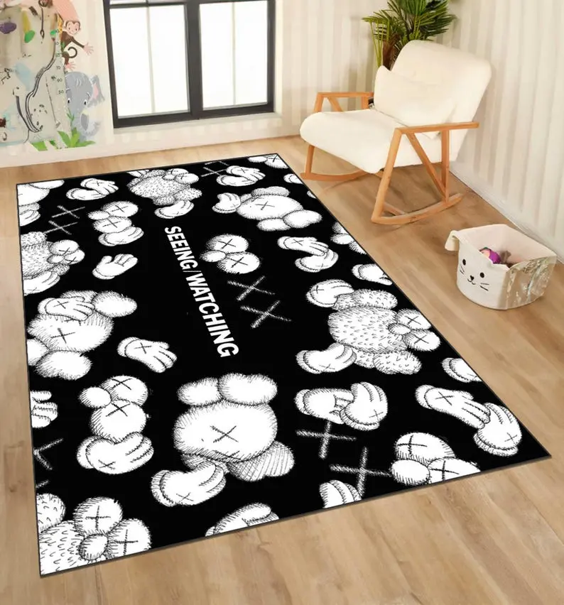 Hypebeast rug, Bearbrick rug, Hype Beast rug, Hypebeast decorative rug, Hypebeast rug gift