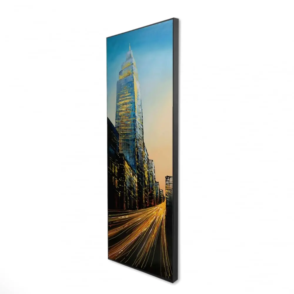 360 Stand Empire State Building Wall Print - 16x48 in. Modern Framed Artistic Artwork, Home Decoration, Living Room Decor, Ideal Gift for Home Supplies, Architecture Wall Arts