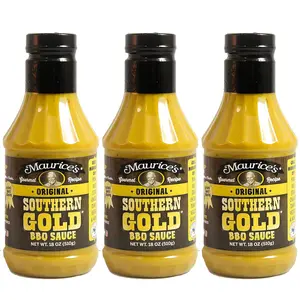 Maurice's Southern Gold Original BBQ Sauce 3 pack - Sweet, Tangy Mustard-Based Sauce - Flavor, Dip