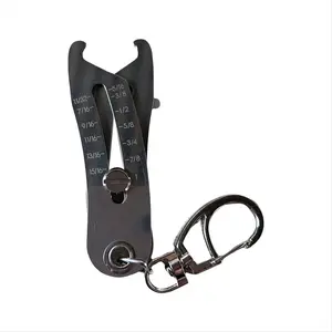 Portable Precise Thread Size Checker Keychain, Nut & Bolt Thread Size Checker Bolt Size Finder Keychain 1pcs