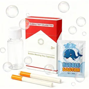 Summer Spring Gift Bubble Ciga-rette Blower Kit - 2 Pack Compact Bubble Wands with Refill Solution, Sleek Travel-Friendly Design for Parties, Festivals, and Outdoor Fun, Stress Relief Sensory Toy