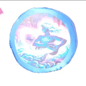 Aquarius Water Bearer Bonnet Blue Satin with Celestial Design for Astrology Enthusiasts