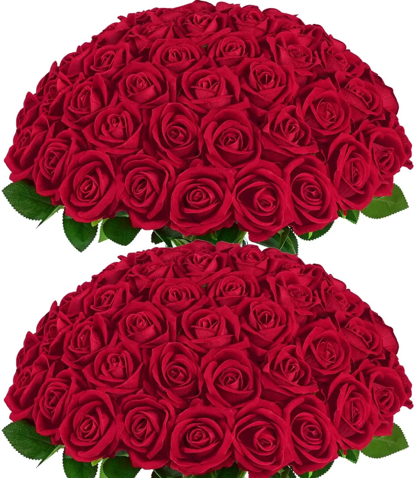 10 20 50 Pcs Artificial Long Stem Rose Silk Flowers Bulk for DIY Wedding Bouquet Table Centerpiece Home Decor Realistic Faux Floral Arrangement Valentine's Day Christmas Keepsake Gift Easy Maintenance Wedding Graduation room
