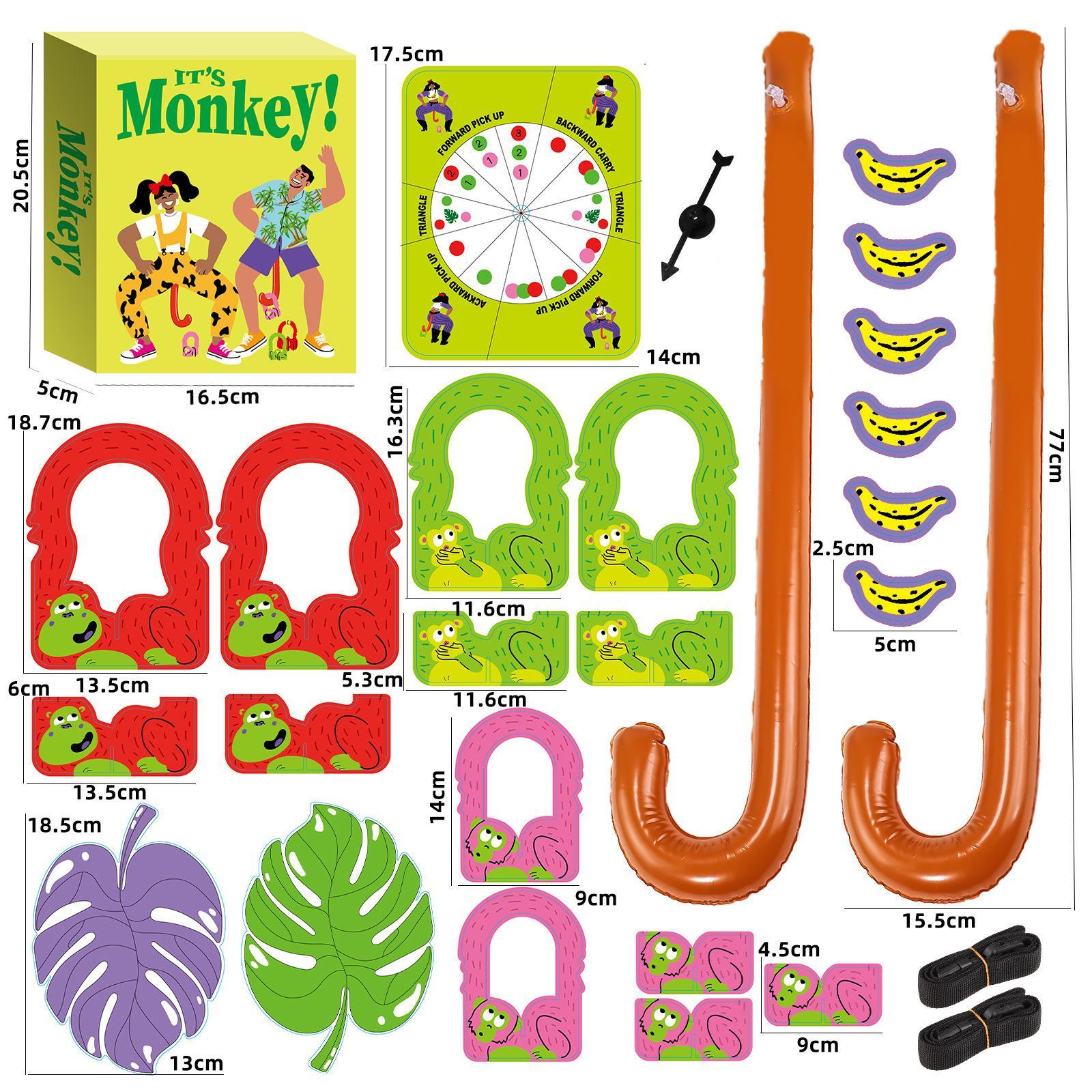 Monkey Tail Toss Party Game, Inflatable Ring Toss Game for Kids Adults, Fun Family Game for Birthday, Carnival, Indoor Outdoor $EFT