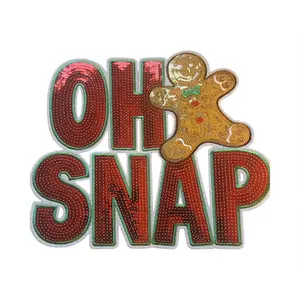 Christmas Sequins/Chenille patches for Sweatshirts