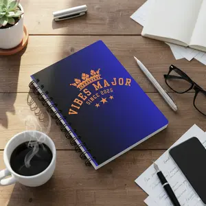 Black and Blue Gradient Spiral Bound Journal, College Student Gift, Trendy Notebook, Creative Journal, Back to School, Graduation Gift