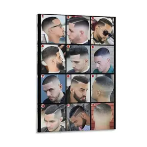 Barber Shop Haircut Poster Mens Haircut Poster Men's Hairstyle Guide Poster Decor Print
