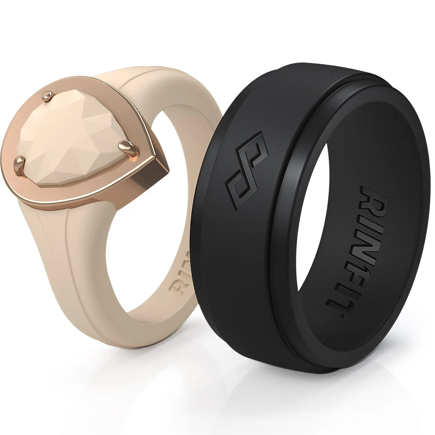 Couple Bundle Silicone Wedding Ring Bundle Set#98 Couple Bundle Silicone Wedding Ring Bundle Set#98