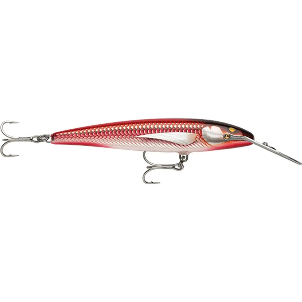 Saltwater Trolling Plug, 7-Inch Deep-Diving Abachi Wood Fishing Tackle for Offshore Fishing, Wounded Minnow Action for High Troll Speeds, Saltwater Fishing Lures