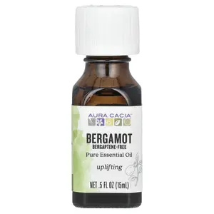 Aura Cacia Pure Essential Oil, Bergamot, 0.5 fl oz (15 ml)