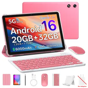 2026 10.1" Android 16 Tablet with Keyboard, Stylus, Mouse,Stan & Case – 3GB base,17GB expand, 32GB ROM, WIFI6,BT5.4, 1280x800 IPS, 8MP+2MP Camera, 6000mAh Battery,for kid’s Gift,Spring Glow Up