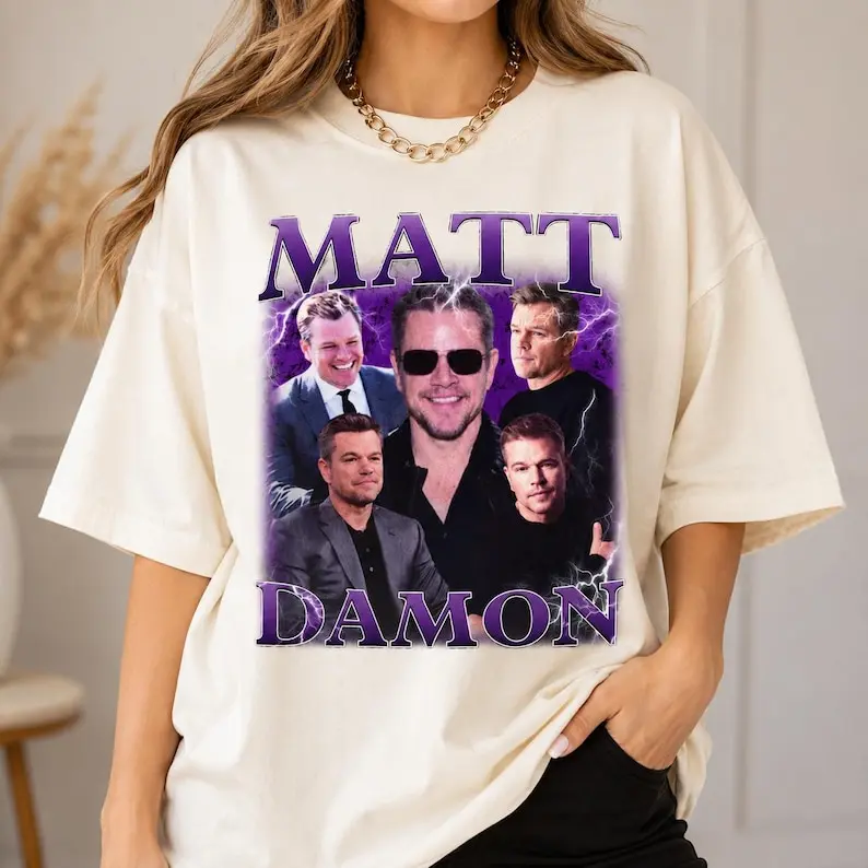 Comfort Colors Matt Damon Retro T Shirt 90s Bootleg Style Comfort Colors