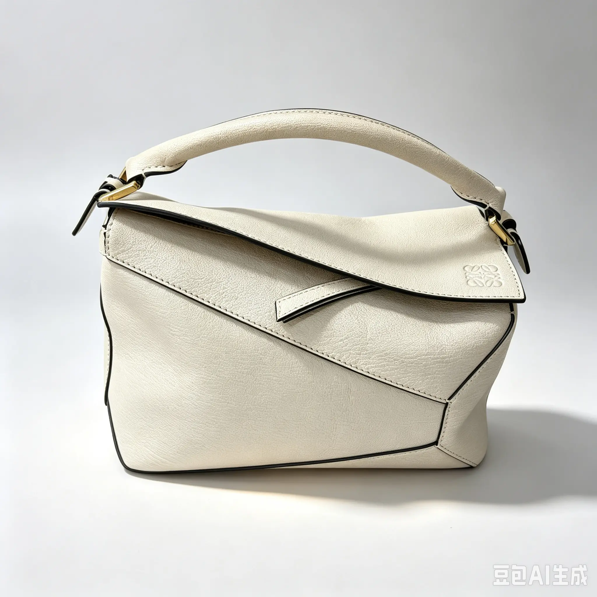 Pre-owned Loewe White Puzzle Edge Small Bag