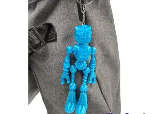 keychain robot fidget, 3d print, fidget, stocking stuffer, flexi robot, gift, cool robot, flexi factory, key chain, school bag bling, ads