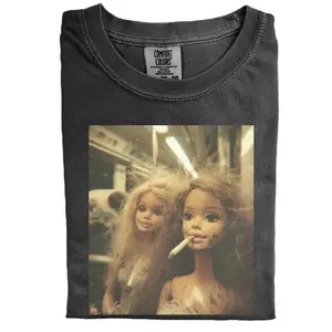 Comfort Colors Barbie Girl Short Sleeved T-Shirt, Barbiecore Graphic Tee, Pink Pop Culture Shirt, Y2K Meme Aesthetic Comfort Colors Tee