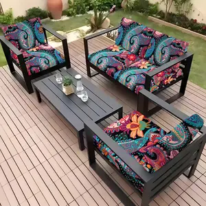 8-Piece Patio Cushion Cover Set, Stretch Outdoor Sofa Slipcovers, Washable Furniture Protectors (Print Design, Covers Only) #TikTokShopBlackFriday