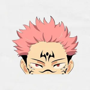 Sukuna Jujutsu Kaisen Anime Peeker Sticker – Waterproof Vinyl Car Window Decal, Manga Anime Decor
