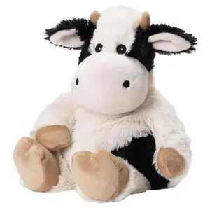 Warmies Weighted Stuffed Animal Cat Toy for Cats, Microwave-Safe Black & White Plush, Soft Cuddly Gift (Model 6050633)