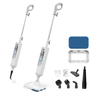F2 Steam Mop 12-in-1 Handheld Steam Cleaner Powerful Detachable Steam Mop for Floor Cleaning 360ML Tank 15FT Power Cable Scrubbing Steam Cleaner for Home Hardwood Tile Grout Furniture-White