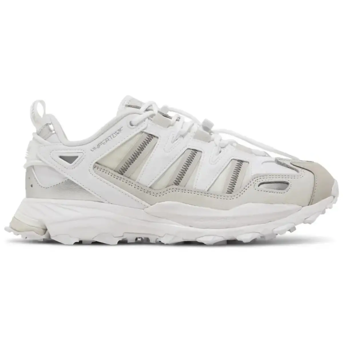 adidas Hyperturf White Silver Metallic Men's Fashion Shoes New