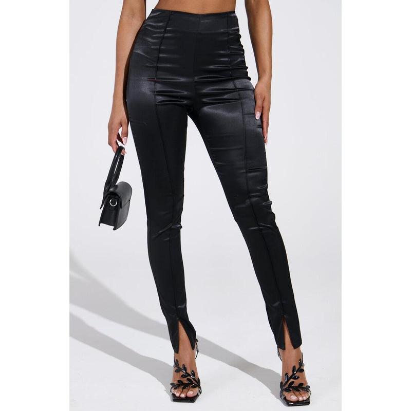 HIT THE LIGHTS SATIN SLIT LEGGING