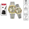 Poedagar couple's set for men and women waterproof luminous stainless steel watch, lover's watch, suitable for gift giving, High Quality Watches