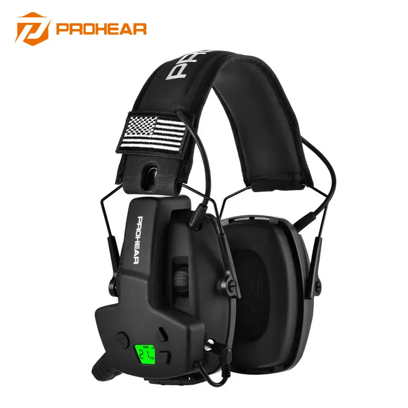 PROHEAR Electronic Earmuffs & Walkie Talkie Set with 4X Sound Amplification, Tactical Ear Protectors for Hunting & Shooting Range, Radios Walkie Talkie, Outdoor Sport