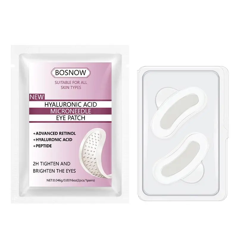 [2 Pack] Dissolvable Hyaluronic Acid Microneedle Under  Patches, Overnight Sleeping Mask with Retinol & Peptide, 0.25mm Painless Soluble Microdart Patch, Helps Improve Dark Circles, Puffiness & Fine Lines for Anti-Aging  Care wrinkle eye tired-looking