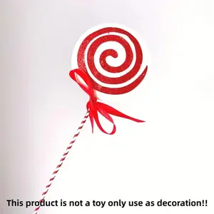 5pcs Christmas Tree Lollipop Decorations, Foam Classic Candy Sticks, Perfect for Holiday Gifts, Home Vase Filler, Festive Decor