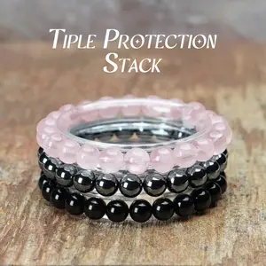 Natural Crystal Bracelets for Women Men - 8mm Semi-Precious Gemstone Beaded Bracelets, Round Gemstones Stretch Bracelet, Yoga Bracelets Jewelry Gifts