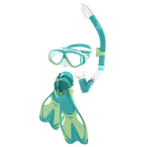 Speedo Junior Dive Reefscout MSF Set Kids' Snorkel Set - Aqua Breeze/Clear
