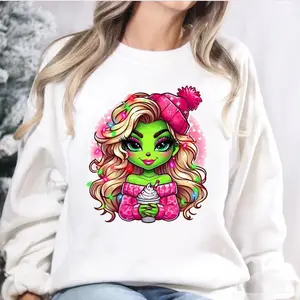 Pink Bougie Grii.nch Sweatshirt, Cute Girl Grii.nch Shirt, Christmas Grii.nch Shirt