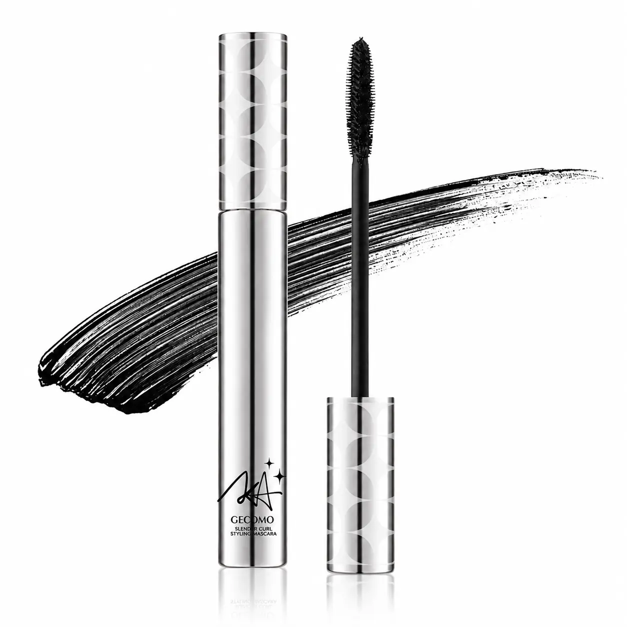 GECOMO Slim Curl Styling Mascara | Curling & Lengthening Mascara with Precision Wand | Defined Natural-Looking Lashes for Everyday Eye Makeup
