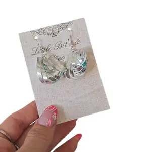 Mirror Handmade Mini Twist Earrings