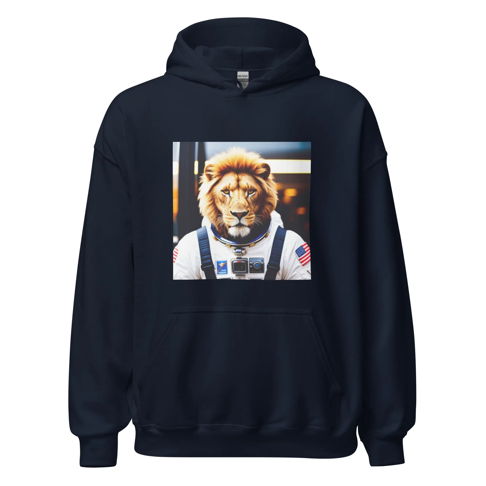 Gildan Astro Lion Hoodie - Men's & Women's Tops Hoodies & Sweaters for Out-of-this-World Style